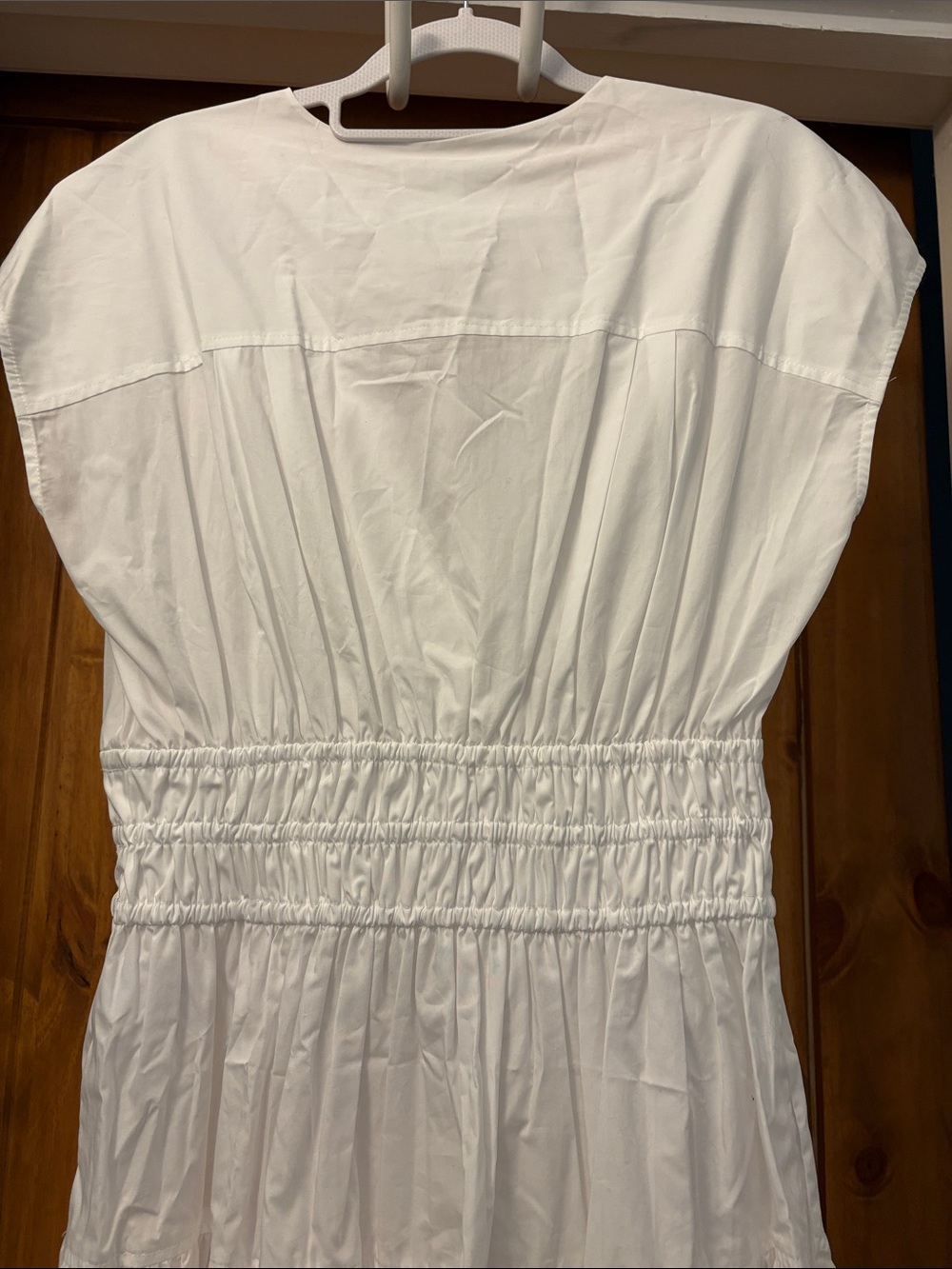 Derek Lamb 10 Crosby White Tora Cotton V Neck Mini Dress Size 8 NWT - Picture 7 of 8
